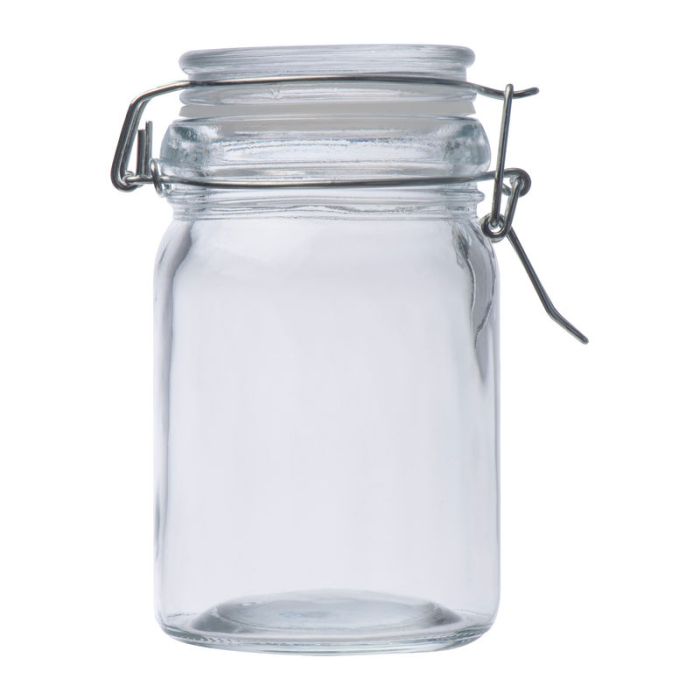 Borcan cu capac blocabil, 200 ml - Transparent - ø 5,9 × 11,5 cm