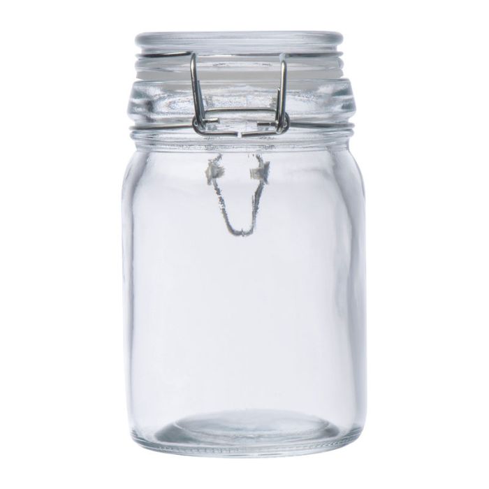 Borcan cu capac blocabil, 200 ml - Transparent - ø 5,9 × 11,5 cm