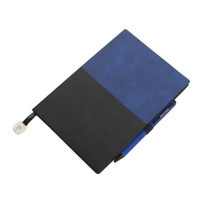 REPORTER set, blue - Albastru - pen: 4 × 0,6; notepad: 14,7 × 20,8 × 1,3