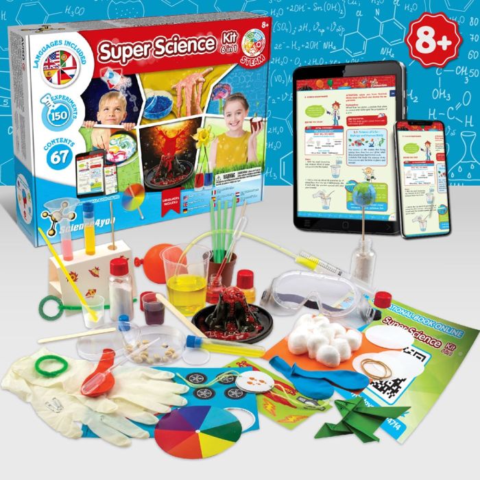 6 in 1 Super Science Kit I. Joc educațional pentru copii - Asortat - Personalizat