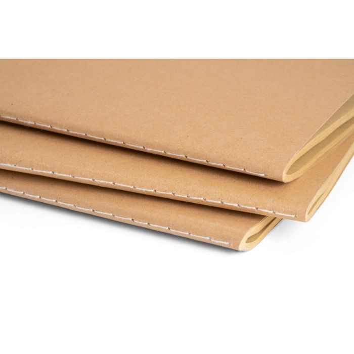 ALCOTT A6. Notepad cu coperta de carton (250 g/m²) și pagini simple - Natural