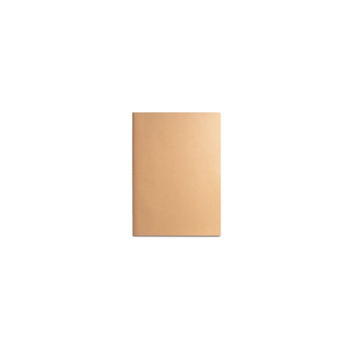 ALCOTT A6. Notepad cu coperta de carton (250 g/m²) și pagini simple - Natural
