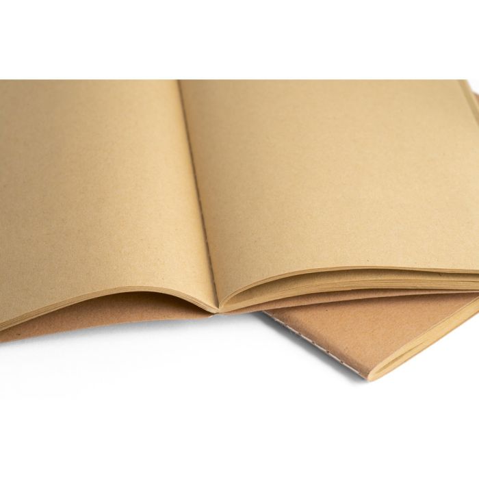 ALCOTT A6. Notepad cu coperta de carton (250 g/m²) și pagini simple - Natural