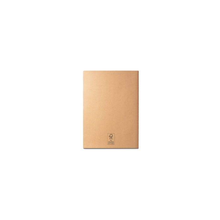 ALCOTT A6. Notepad cu coperta de carton (250 g/m²) și pagini simple - Natural