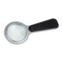 Plastic magnifier with white LED - Black - 14,8 × 6,4 × 1,1 cm