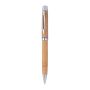 Wooden ballpen with metal applications - Beige - ø 1,1 x 14,4 cm
