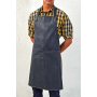 FAUX LEATHER BIB APRON