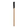 Wooden ballpen with black plastic cap - Brown - 15,1 × ø 0,7 cm