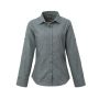 WOMEN'S CROSS-DYE ROLL SLEEVE POPLIN BAR SHIRT