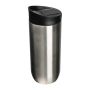 Insulated Mug 500ml with push-button Closure - Grey - ø 8 × 19,5