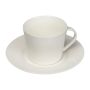 Cup with saucer 175 ml - White - ø 15 × 7 cm
