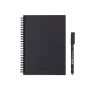 STARTER KIT INFINITEBOOK A5 PLANNER TEXTURE. Kit comprising "Infinitebook" with hard cover, 1 cleaning kit, 1 marker and 1 ballpoint holder - Black