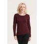 SOL'S MAJESTIC - WOMEN'S ROUND COLLAR LONG SLEEVE T-SHIRT