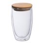 Pahar din sticlă cu perete dublu, 500ml - Transparent - ø 8,7 × 15 cm