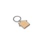 GASTON HOUSE. House-shaped iron keychain in zinc and bamboo - Natural