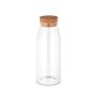JASMIN 1000. Borosilicate glass bottle with cork lid 1 litre - Natural