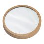 Oglindă pentru machiaj din bambus - Beige - ø 7 × 1 cm