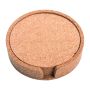 MARIOKA Set of 4 cork coasters - Maro - 100 × Ø50