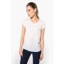 LADIES' SHORT-SLEEVED CREPE BLOUSE