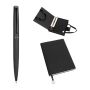 CHANTAL set of notebook and ballpoint pen - Negru - 215 x 45 x 225