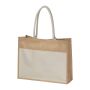 Jute bag with leader - Beige - 45 × 15 × 36 cm