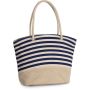 JUTE CANVAS DUFFEL SHOPPING BAG