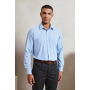 MEN'S LONG SLEEVE GINGHAM COTTON MICROCHECK SHIRT