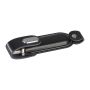 USB Stick with leather cover 4GB - Negru - 9 × 2,8 × 1,6