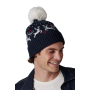 WINTER BEANIE WITH REINDEER DESIGN