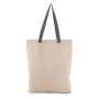 SHOPPER BAG WITH GUSSET AND CONTRAST COLOUR HANDLE