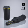Travel Set: thermal mug 370 ml & automatic umbrella