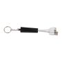 Breloc cu cablu de încărcare USB - Negru - 17,5 × 2,5 × 2,5 cm