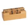 Calendar perpetuu din bambus - Beige - 14,8 × 5,5 × 5,7 cm
