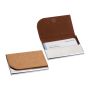 Suport cărţi de vizită, cu înveliș din plută - Beige - 9,3 × 6,1 × 1,3 cm