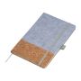 Caiet A5 cu copertă din plută și pâslă - Gri - 14,6 x 1,3 x 21,1 cm - Personalizat