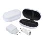 Set de călătorie USB + tip C - Alb  - 10,5 × 5,5 × 4,7 cm