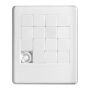 Puzzle din plastic - Alb  - 7,4 × 0,5 × 8,8 cm