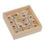 Puzzle labirint din lemn - Beige - 9 × 9 × 2,5 cm