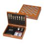 Set joc cu sticlă plată - Maro - 24 × 18 × 6 cm