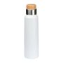 Sticlă termos cu dop din imitaţie de plută 500ml - Alb  - ø 7,3 × 25,5 cm