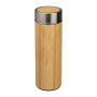 Termos din oţel inoxidabil, înveliş bambus, 350ml  - Beige - ø 6,5 × 19,6 cm