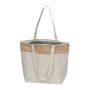 Geantă frigorifică din bumbac și iută - Beige - 42 × 13,5 × 26 cm