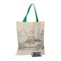 Geantă de bumbac 120 g/m²cu creioane colorate - Beige - 27,7 × 0,2 × 34 cm