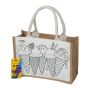 Sacosă de colorat din iuta - Beige - 31 × 12 × 21 cm