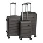 Set de valize, 3 piese - Gri-Argintiu - 48 × 30 × 73 cm