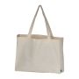 Sacoșă de bumbac Fairtrade - Beige - 48,5 × 14 × 36,5 cm