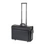 Valiză din piele artificială / troler pilot - Negru - 45 × 35 × 20 cm