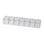 Dozator pentru pastile - Transparent - 15 x 3,2 x 2,5 cm