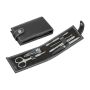 Set manichiură 7 piese în etui de piele - Negru - 11 x 6,2 x 2 cm