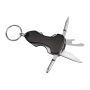Breloc metalic cu mai multe funcţii - Negru - 9 × 2,9 × 1,5 cm